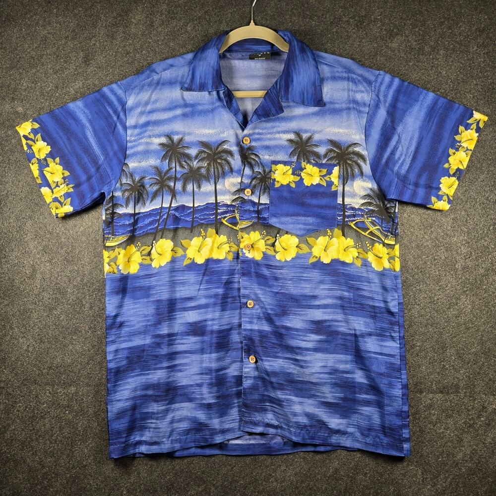 Popular Sports Brand Hawaiian Shirt Masc Size Medium Lightweight Microfiber